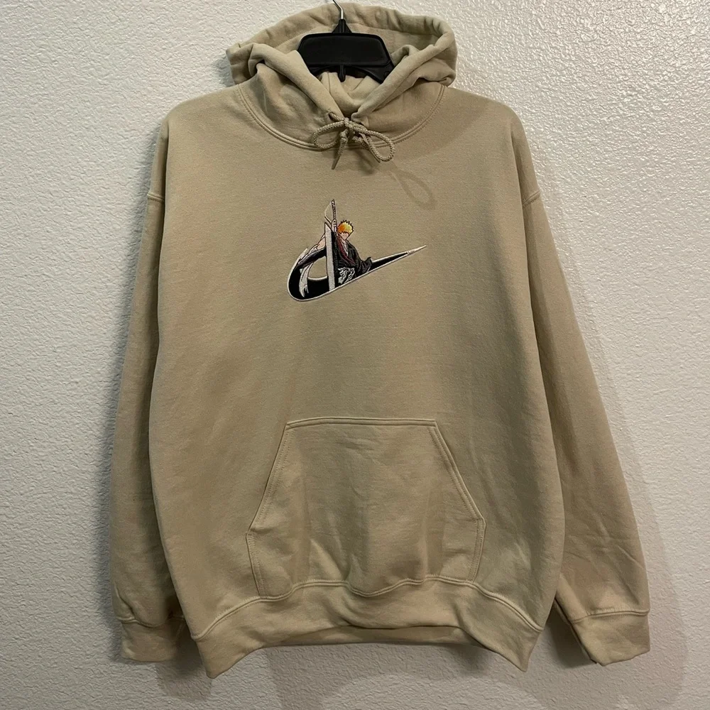 Ichigo kurosaki swoosh cream hoodie bleach anime - Picture 3 of 6